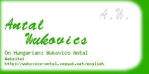 antal wukovics business card